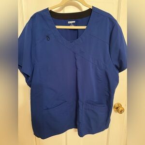 Scrubstar V-neck short sleeved scrub top royal blue XXL